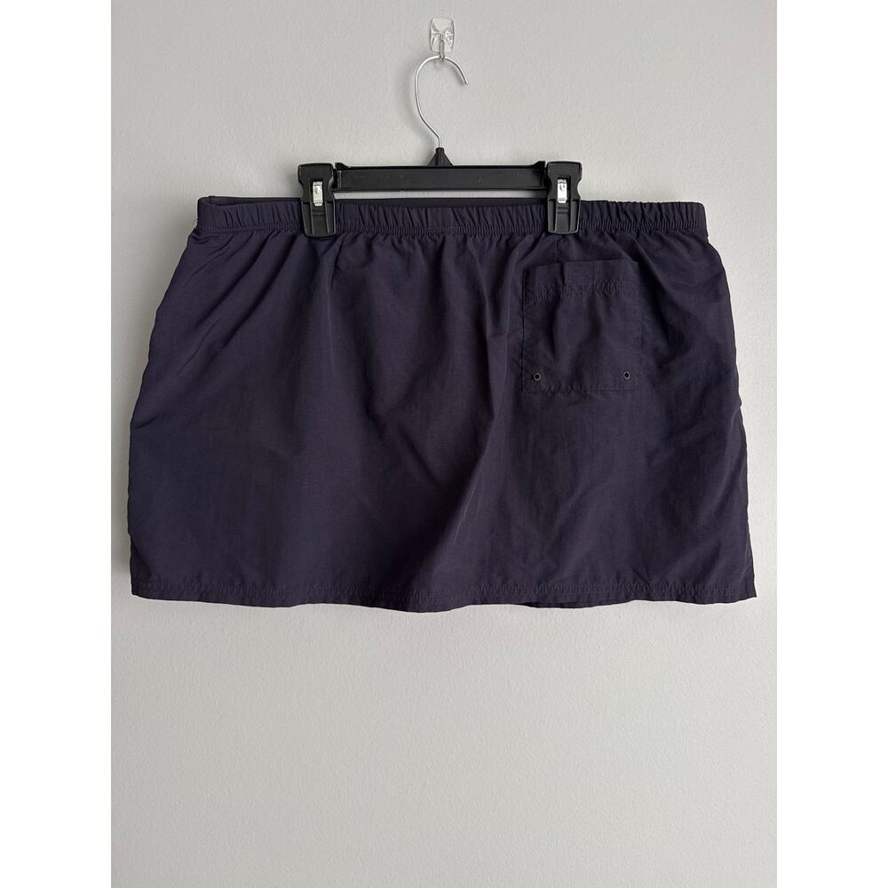 Lands End Women Swim Skirt Size 14 Navy Blue Built-in One-Piece Swimsuit Skort - Picture 5 of 7